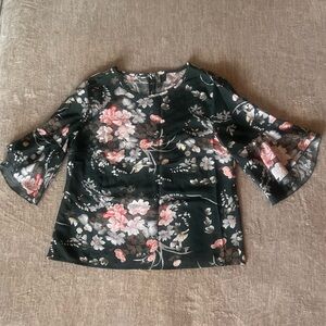 Floral Green & Pink Women's Top